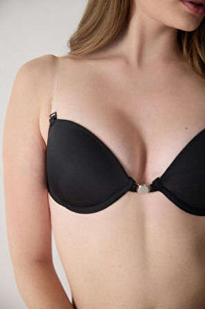 Önden Klipsli Sırtı Ve Askısı Şeffaf Süngerli Sütyen