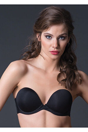 Basic Düz Ekstra Dolgulu Destekli Straplez Sütyen