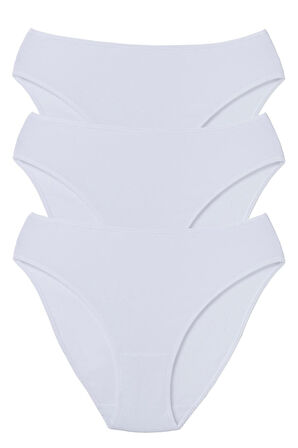 Penye Kumaşlı Yüksek Belli 3 Lü Paket Normal Külot