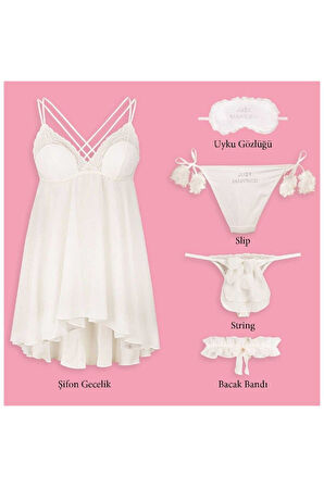 Şifon 5li Takım Balayı Çeyiz Seti 50150