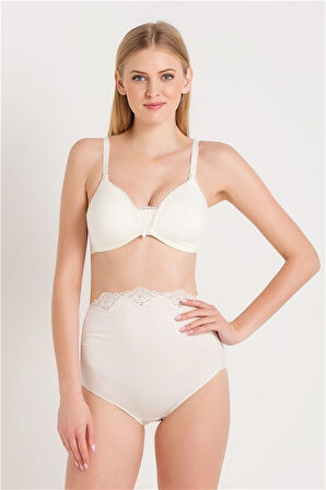 Şerit Dantelli Yarı Destekli Emzirme Sütyeni