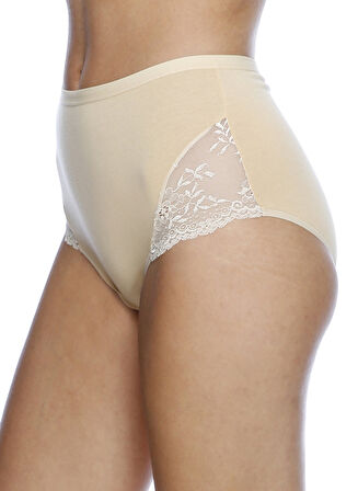 Geniş Kenarlı Pamuklu Dantelli Kadın Bato Külot