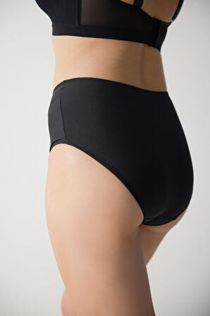 Geniş Kenarlı Yüksek Bel Tül Kadın Hipster Külot 