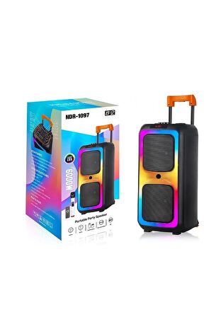 Taşınabilir Büyük Boy Rgb Bluetooth Mikrofonlu Parti Hoparlör Ndr-1097