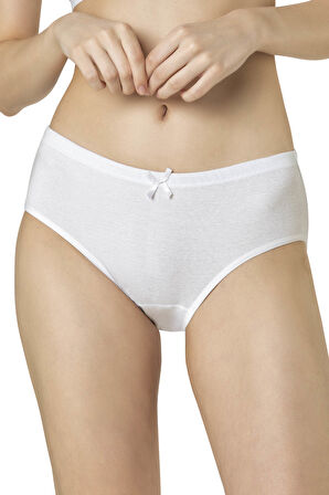 Özkan 0305 6'lı Paket Kadın Ribana Esnek Pamuklu Yüksek Bel Bato Külot