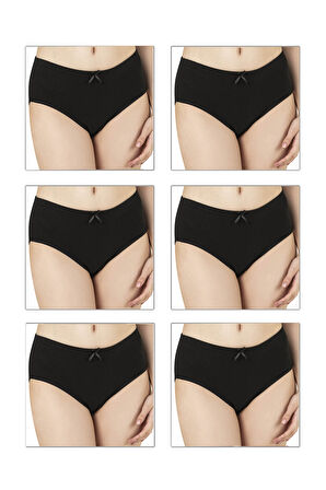 Özkan 0305 6'lı Paket Kadın Ribana Esnek Pamuklu Yüksek Bel Bato Külot