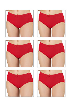 Özkan 0305 6'lı Paket Kadın Ribana Esnek Pamuklu Yüksek Bel Bato Külot