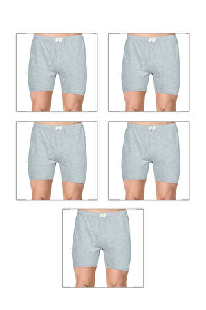 Özkan 0043 5'li Paket Erkek Pamuklu Penye Süprem Kumaş Esnek Rahat Paçalı Don Boxer Külot