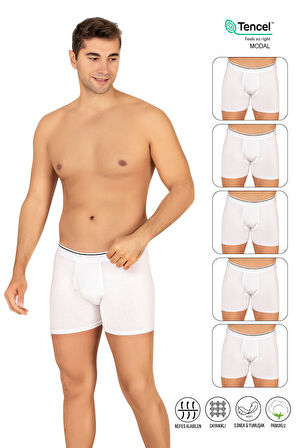 Özkan 11256 5'li Paket Erkek Premium Kumaş Modal Pamuklu Esnek Yumuşak Boxer Şort