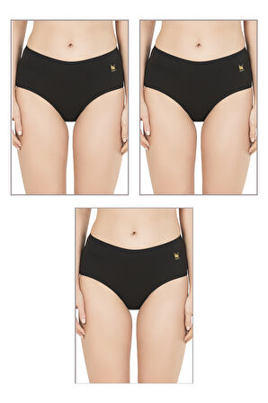 Özkan 23922 3'lü Paket Kadın Pamuklu Modal Esnek Yumuşak Yüksek Bel Bato Külot