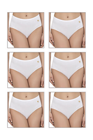 Özkan 23922 6'lı Paket Kadın Pamuklu Modal Esnek Yumuşak Yüksek Bel Bato Külot