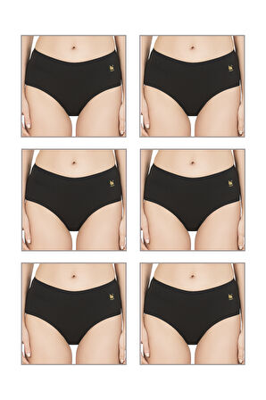 Özkan 23922 6'lı Paket Kadın Pamuklu Modal Esnek Yumuşak Yüksek Bel Bato Külot