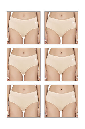 Özkan 23922 6'lı Paket Kadın Pamuklu Modal Esnek Yumuşak Yüksek Bel Bato Külot