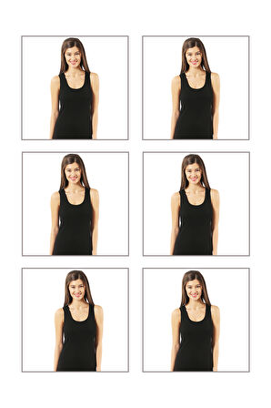 Özkan 23320 6'lı Paket Kadın Pamuklu Likralı Süprem Esnek Rahat Kalın Askılı Atlet