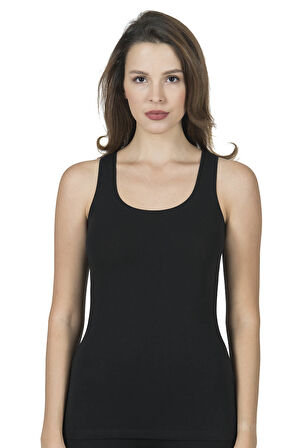 Özkan 23320 6'lı Paket Kadın Pamuklu Likralı Süprem Esnek Rahat Kalın Askılı Atlet