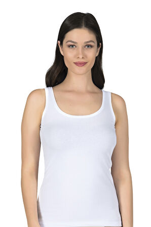 Özkan 23320 3'lü Paket Kadın Pamuklu Likralı Süprem Esnek Rahat Kalın Askılı Atlet