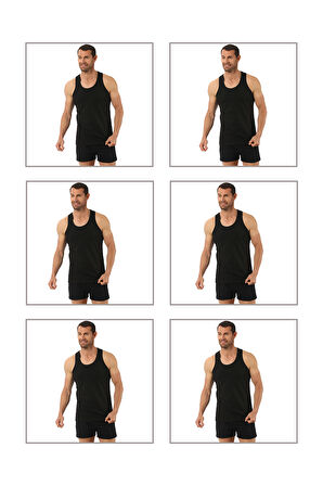 Özkan 0267 6'lı Paket Erkek Pamuklu Likralı Süprem Esnek Rahat Sırtı Çapraz Sporcu Rambo Atlet;