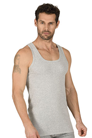 Özkan 11406 3'lü Paket Erkek %100 Pamuklu Ribana Esnek Rahat Kalın Askılı Örme Atlet