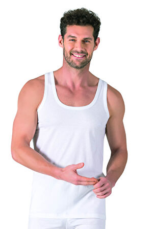 Özkan 11407 3'lü Paket Erkek %100 Pamuklu Süprem Esnek Rahat Kalın Askılı Örme Atlet