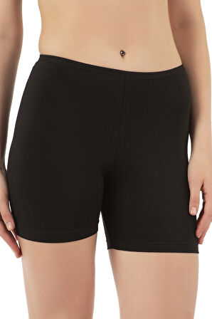 Özkan 26591 5'li Paket Kadın Pamuklu Likralı Süprem Esnek Rahat Ara Boy Diz Üstü Kısa Tayt Şort Boxer