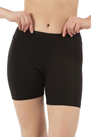 Özkan 26591 5'li Paket Kadın Pamuklu Likralı Süprem Esnek Rahat Ara Boy Diz Üstü Kısa Tayt Şort Boxer