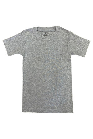 Özkan 0706 10'lu Paket Erkek Çocuk %100 Pamuklu Ribana Esnek Rahat Yarım Kol Kapalı Yaka Fanila T-shirt