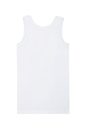 Özkan 0800 10'lu Paket Kız Çocuk Ribana %100 Pamuklu Esnek Rahat Kalın Askılı Yakası Brode Papatya Detaylı Atlet