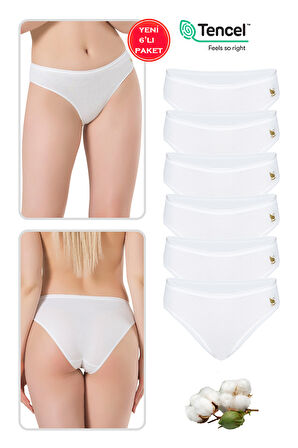 Özkan 23924 6'lı Paket Kadın Pamuklu Modal Esnek Yumuşak Slip Külot