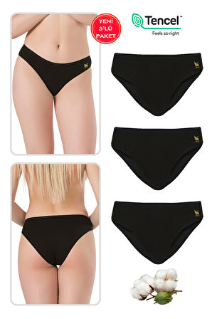Özkan 23924 3'lü Paket Kadın Pamuklu Modal Esnek Yumuşak Slip Külot