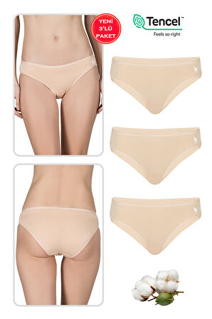 Özkan 23924 3'lü Paket Kadın Pamuklu Modal Esnek Yumuşak Slip Külot