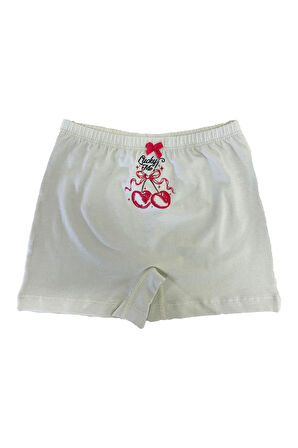 Özkan 41602 5'li Paket Kız Çocuk Karışık Renkli Desenli Pamuklu Yumuşak Rahat Şort Boxer