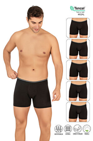 Özkan 11256 5'li Paket Erkek Premium Kumaş Modal Pamuklu Esnek Yumuşak Boxer Şort