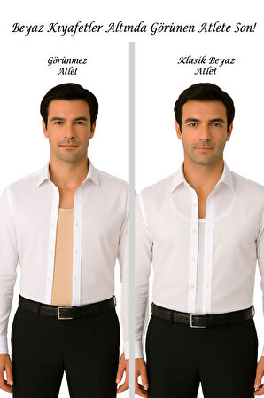 Özkan 10852 3'lü Paket Erkek Premium Esnek Kumaş Pamuklu Modal Kalın Askılı Atlet