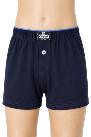 özkan 31223 5'li paket erkek çocuk %100 pamuklu premium kumaş rahat klasik kesim süprem penye boxer şort külot