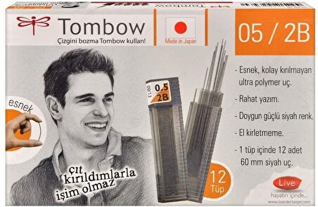 Tombow Classıc Tüp 0.5 Mm 2B 12 Adet