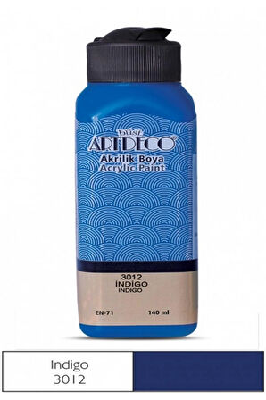 140ml Indigo Akrilik Boya Y-070r-3012