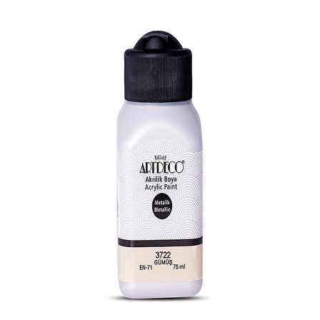 Artdeco Akrilik Boya 75 ML Metalik Gümüş 071L-3722