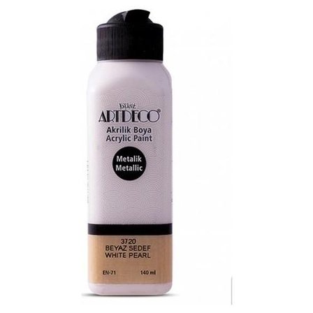 Artdeco Metalik Akrilik Boya Beyaz Sedef 140 Ml
