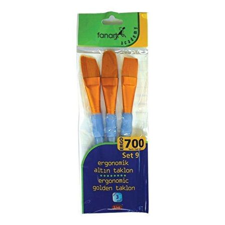 Fanart Academy Ergo 700 Seri Fırça Seti 9  (3lü)