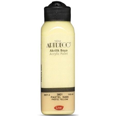 ARTDECO PASTEL AKRİLİK BOYA 140ml  SARI 3801