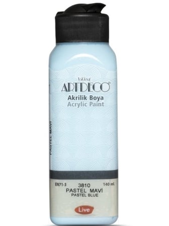 Artdeco Akrilik Boya 140 ml Pastel Mavi - 4 adet