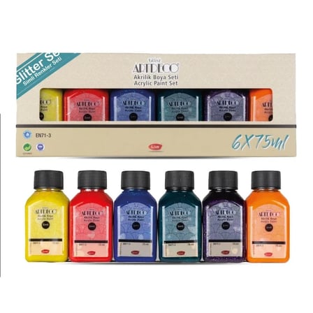 Artdeco Akrilik Boya 6x75 Ml Set Simli Renkler Y-070ı-as6