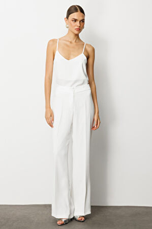 Moda İlgi Kadın Krep Pantolon 0007 Ekru