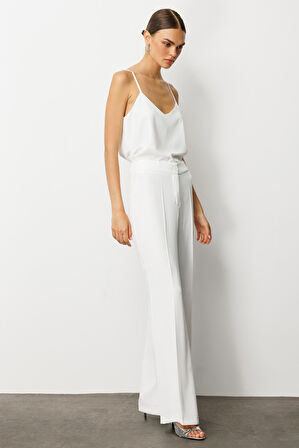 Moda İlgi Kadın Krep Pantolon 0007 Ekru