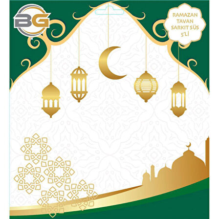 Siyah Gold Hoşgeldin RamazanTemalı Süsleme Seti (Paket:5)