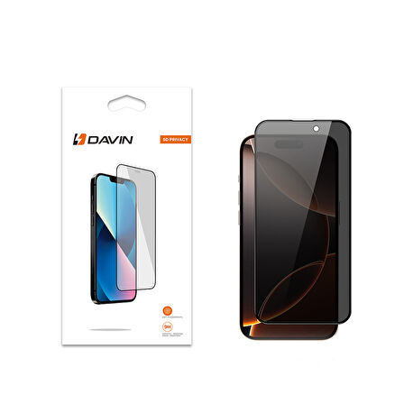 iPhone 16 Pro Max 5D Hayalet Privacy Lüx Dayanıklı Cam Ekran Koruyucu