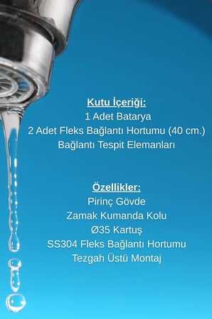 İtimat İdea White 562.CW Miks Lavabo Bataryası Beyaz