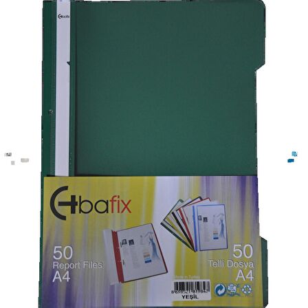 Bafix Telli Dosya Plastik Xl Yeşil A4