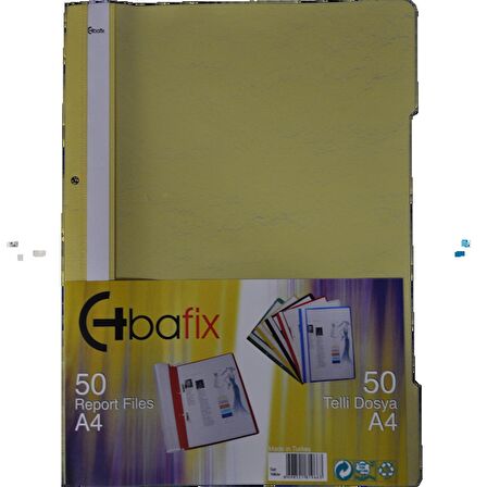 Bafix Telli Dosya Plastik Xl Sarı A4