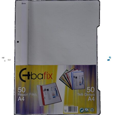 Bafix Telli Dosya Plastik Xl Gri A4
